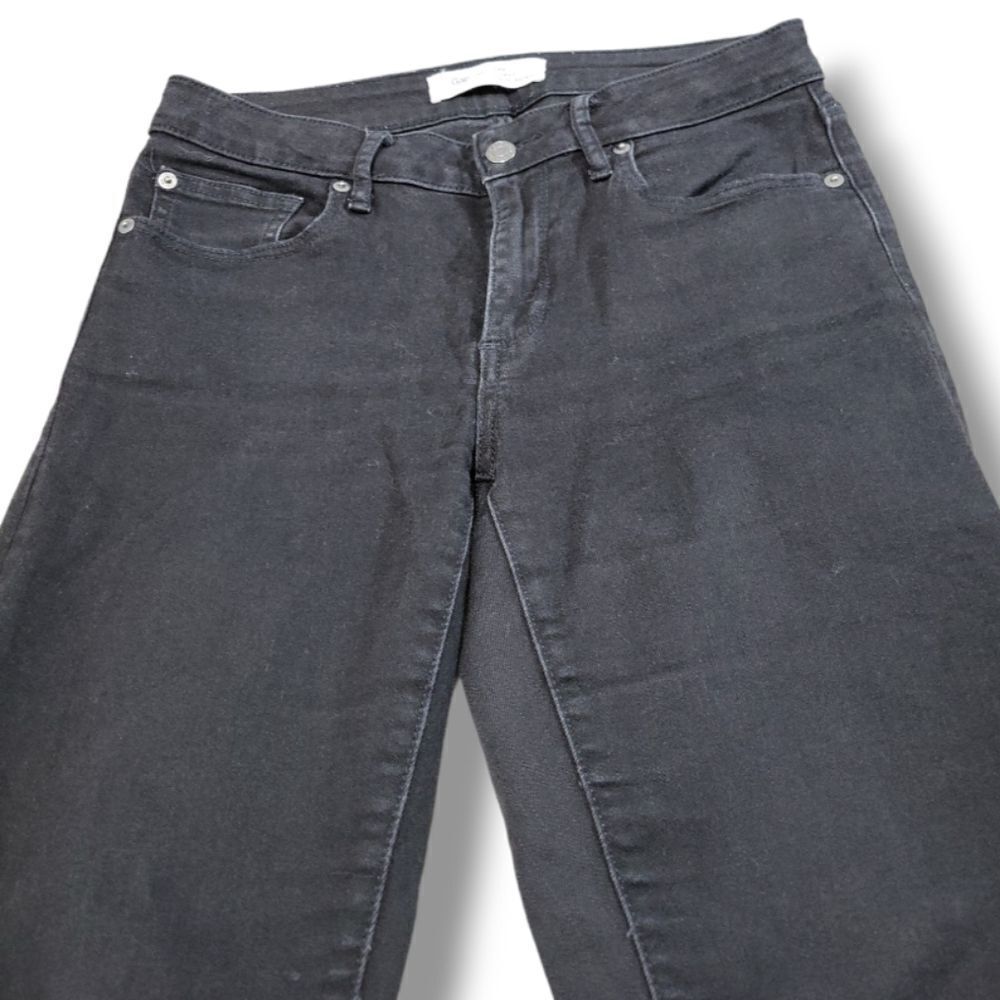 Gap Jeans Size 28R W28xL28 GAP 1969 Curvy True Skinny Jeans Stretch Black Denim - Picture 4 of 6